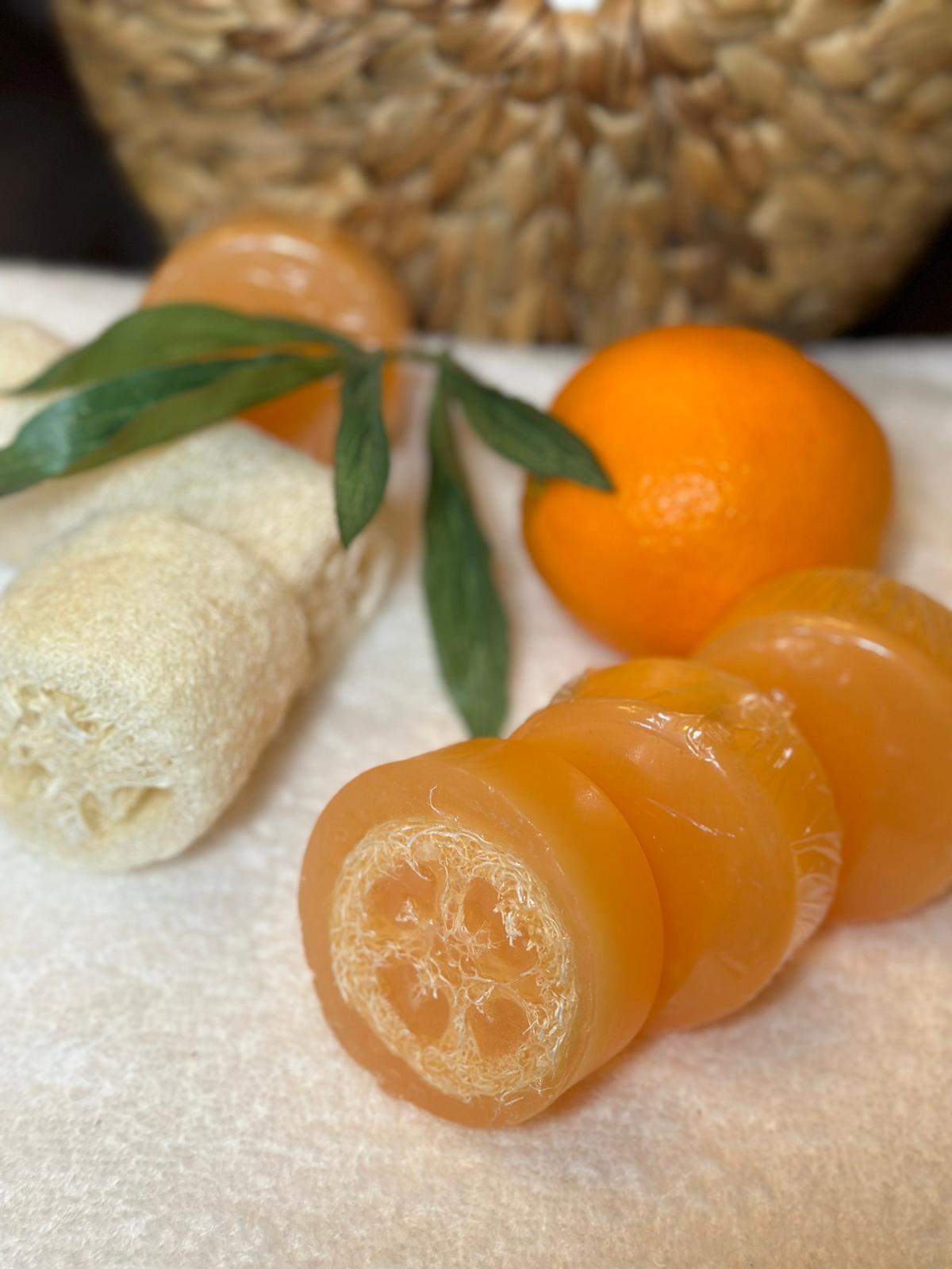 ORANGE LOOFAH NATURAL SOAP