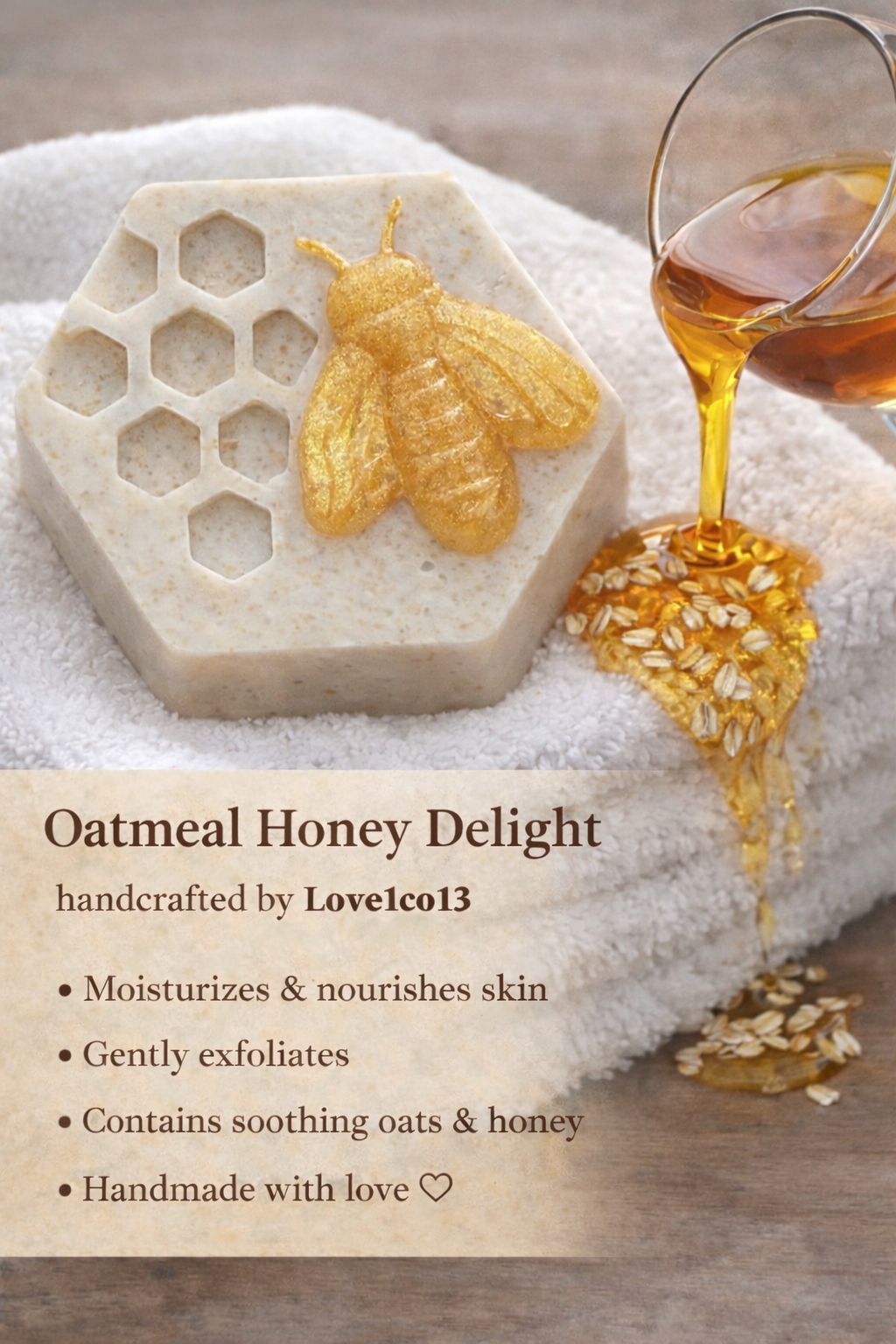 Oatmeal & Honey Delight Natural Soap