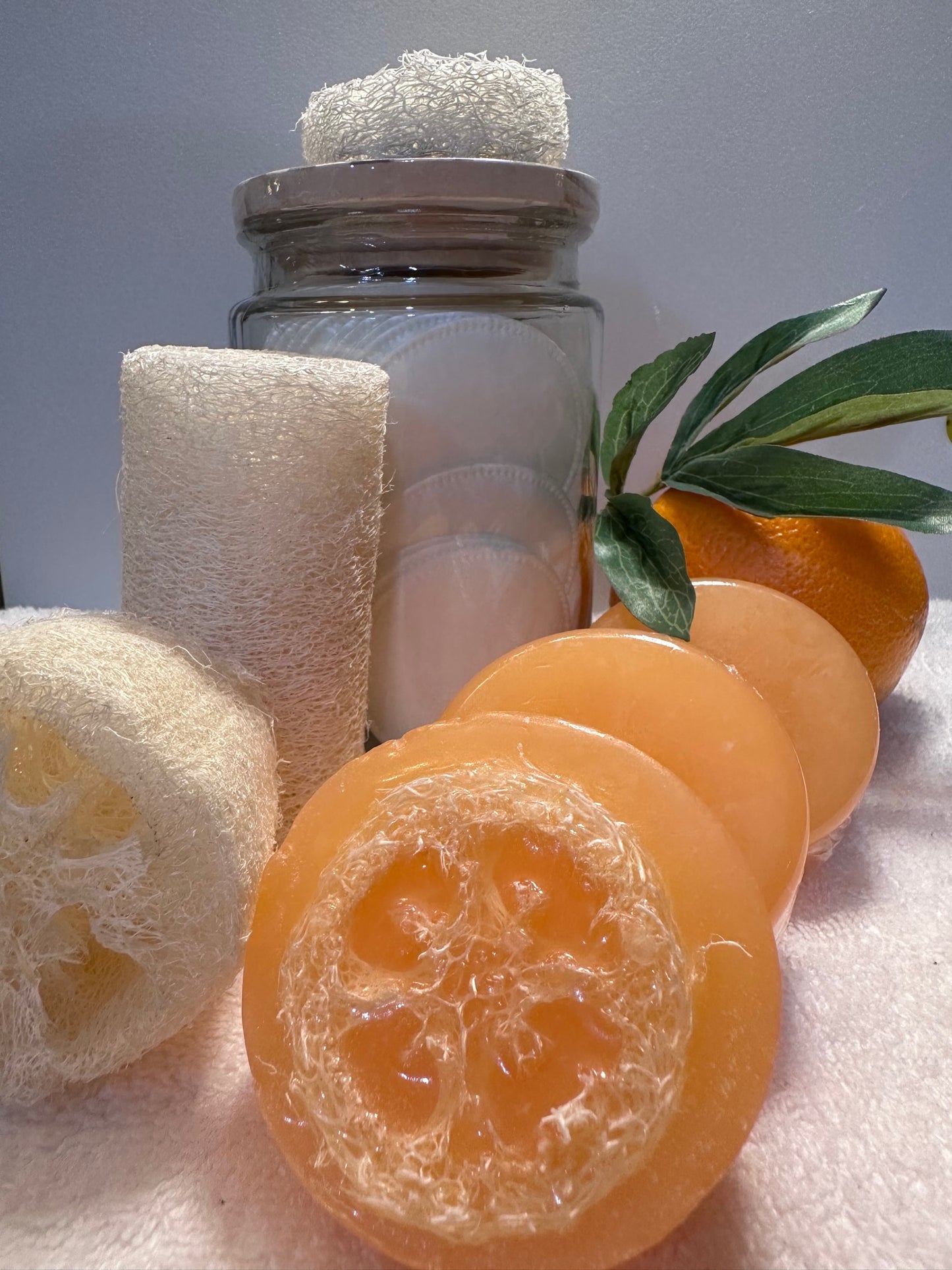 ORANGE LOOFAH NATURAL SOAP