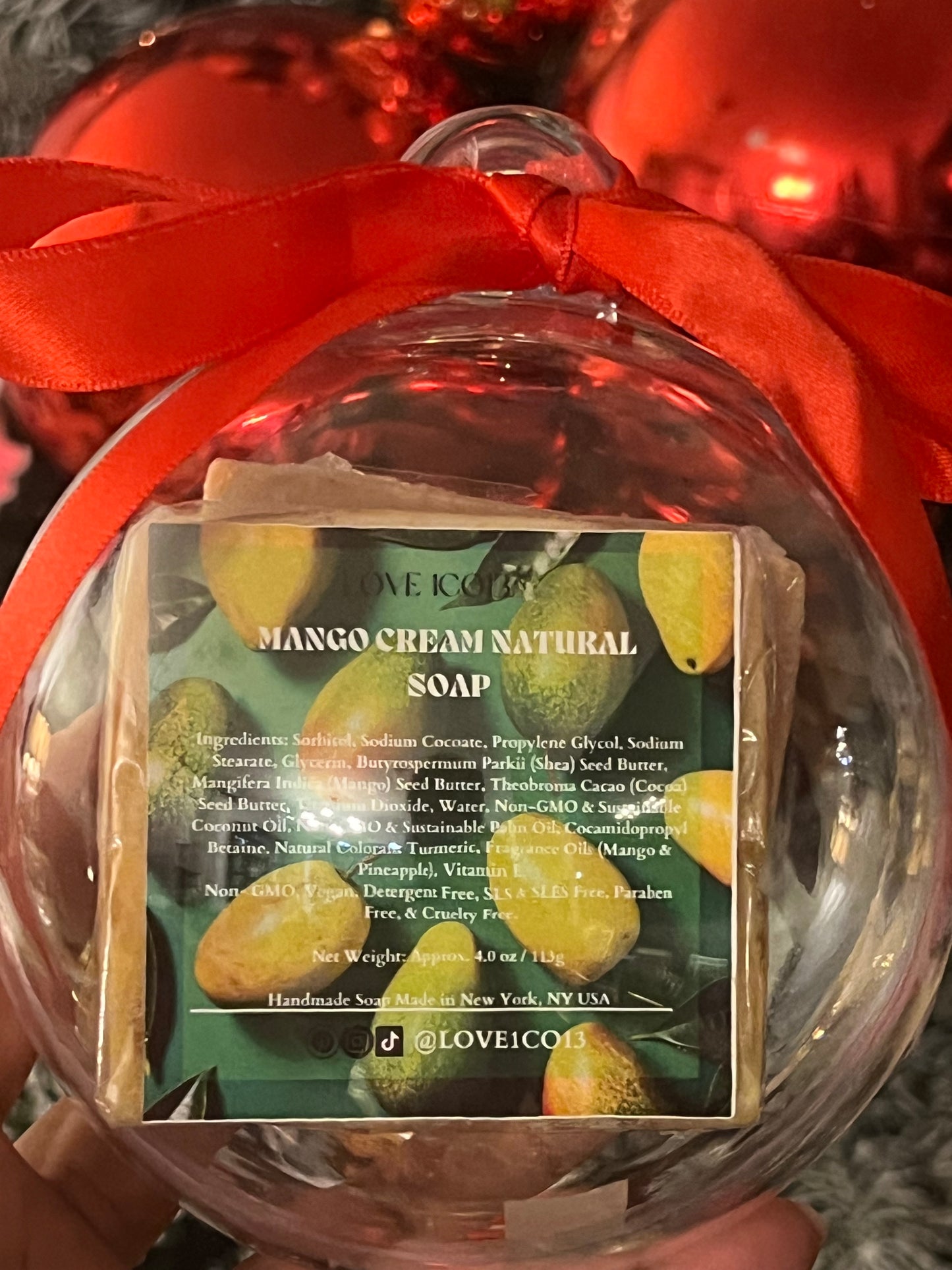 Love1co13 Holiday Soap & Self-Care Bundle - Mango Cream and Oatmeal